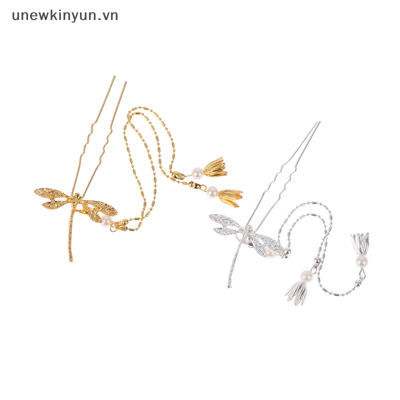 Trâm Cài Tóc Hình Chuồn Chuồn Bằng Hợp Kim Phong Cách Hanfu Cổ Điển DIY