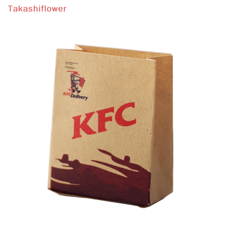 Set 5 Túi Giấy Đựng Bánh Hamburger / Khoai Tây Chiên Trang Trí Nhà Búp Bê