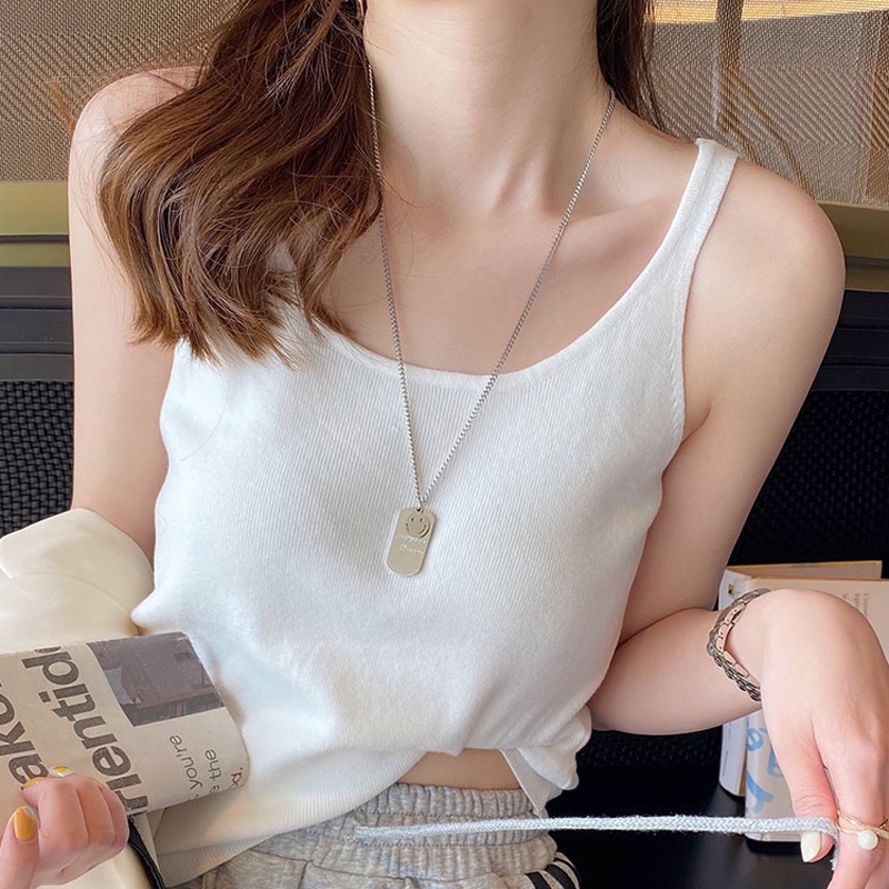 623303 Áo Lót Lụa Dệt Kim Hai Dây Dáng Rộng Nhỏ Thời Trang Cho Nữ