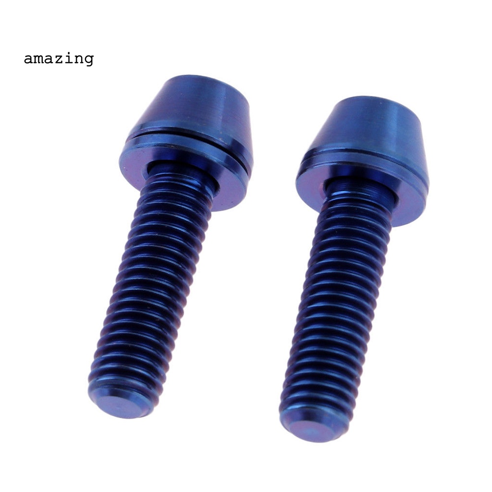 Bộ 2 Ốc Vít Bằng Hợp Kim Titan Kèm Vòng Đệm Chuyên Dụng Cho Xe Đạp Leo Núi
