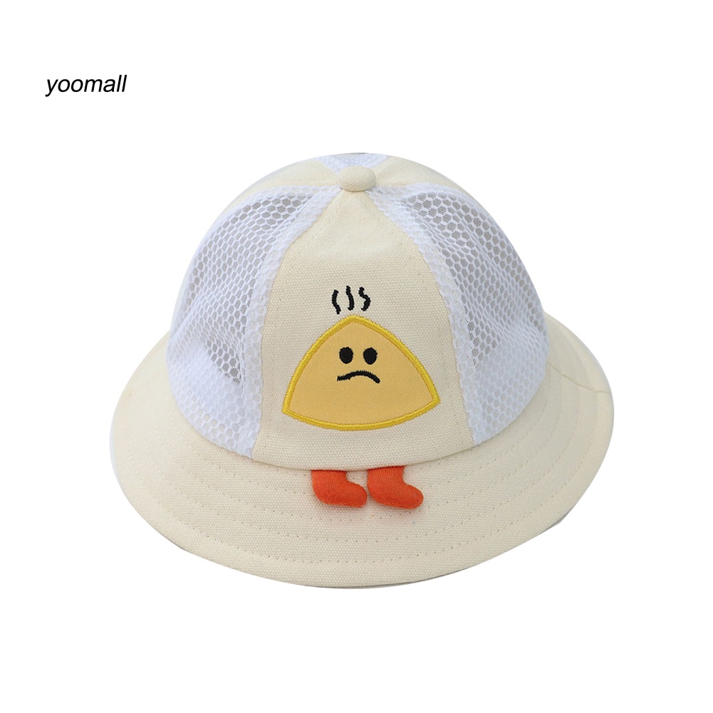 Mũ Tai Bèo Chống Nắng Phối Lưới Họa Tiết Hoạt Hình Thời Trang Mùa Hè Cho Bé