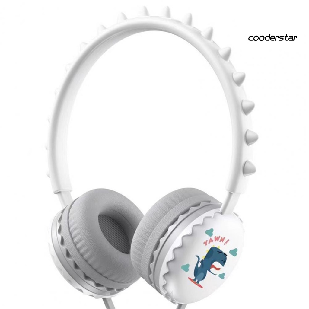 Tai Nghe Chụp Tai GY-18 Có Micro Hình Khủng Long Dễ Thương Cho Điện Thoại