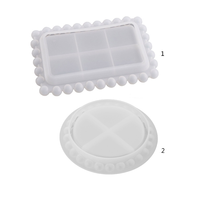 Khuôn Silicone Làm Khay Đựng Hạt Cà Phê Hình Tròn Diy