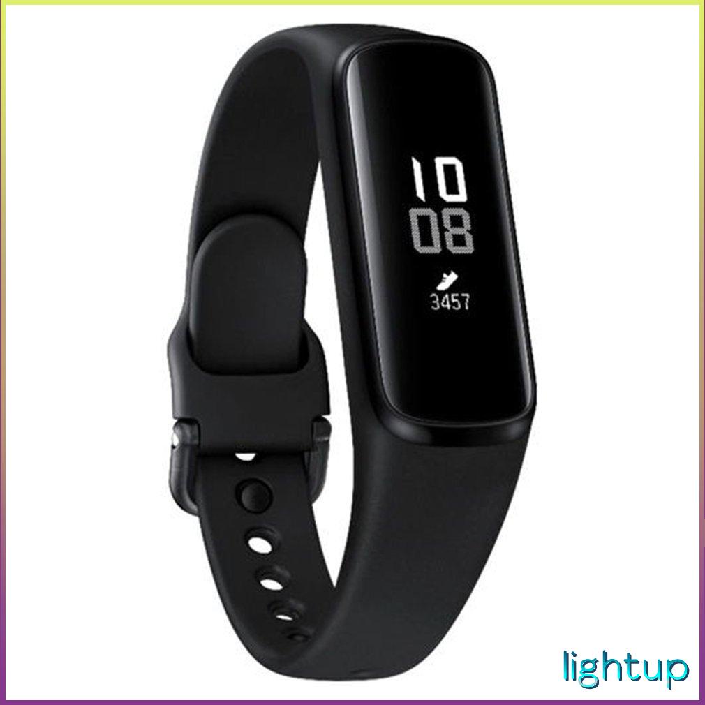 Dây đeo đồng hồ cho Galaxy Fit-E R375 thông minh bằng silicon mềm có thể điều chỉnh thay thế màu đen