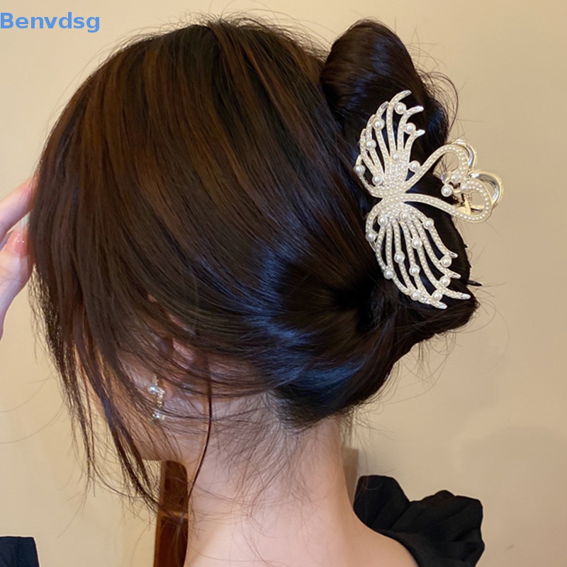 Kẹp Tóc Hình Cá Mập Đính Đá Ngọc Trai Thời Trang Cho Nữ