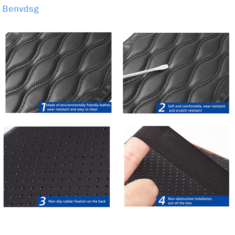 Benvdsg &gt; Đệm Da PU Lót Hộp Tỳ Tay Xe Hơi Thêu Họa Tiết Sóng Biển Thông Dụng