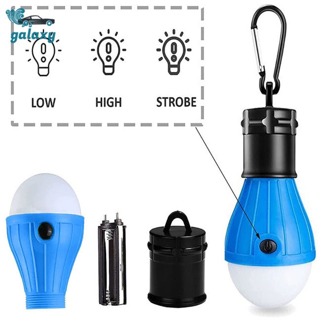 Galaxy Set 4 Đèn Cắm Trại 3 Bóng Led Có Móc Treo Tiện Dụng