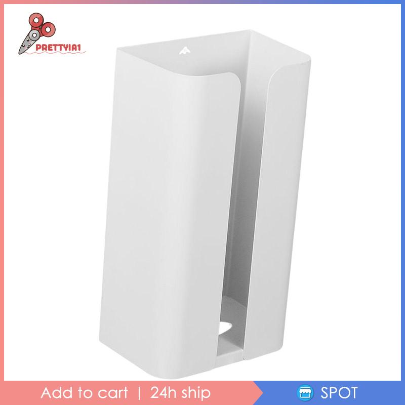 [Prettyia1] Giá Đỡ Túi Rác Cuộn 2 Trong 1 Màu Trắng