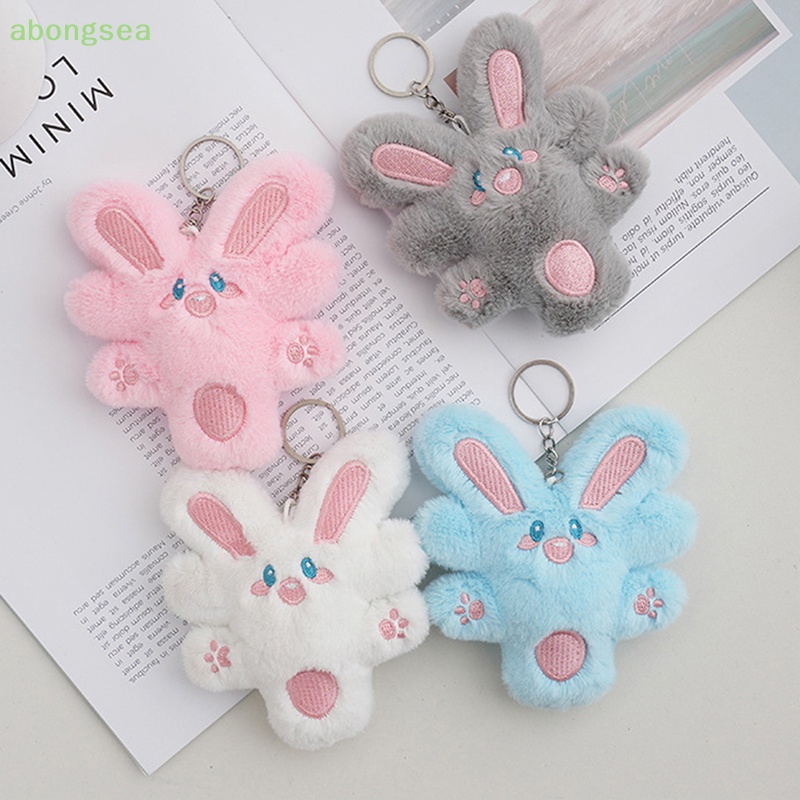 Abongsea Móc Khóa Thỏ Nhồi Bông Giàu Có Xinh Xắn