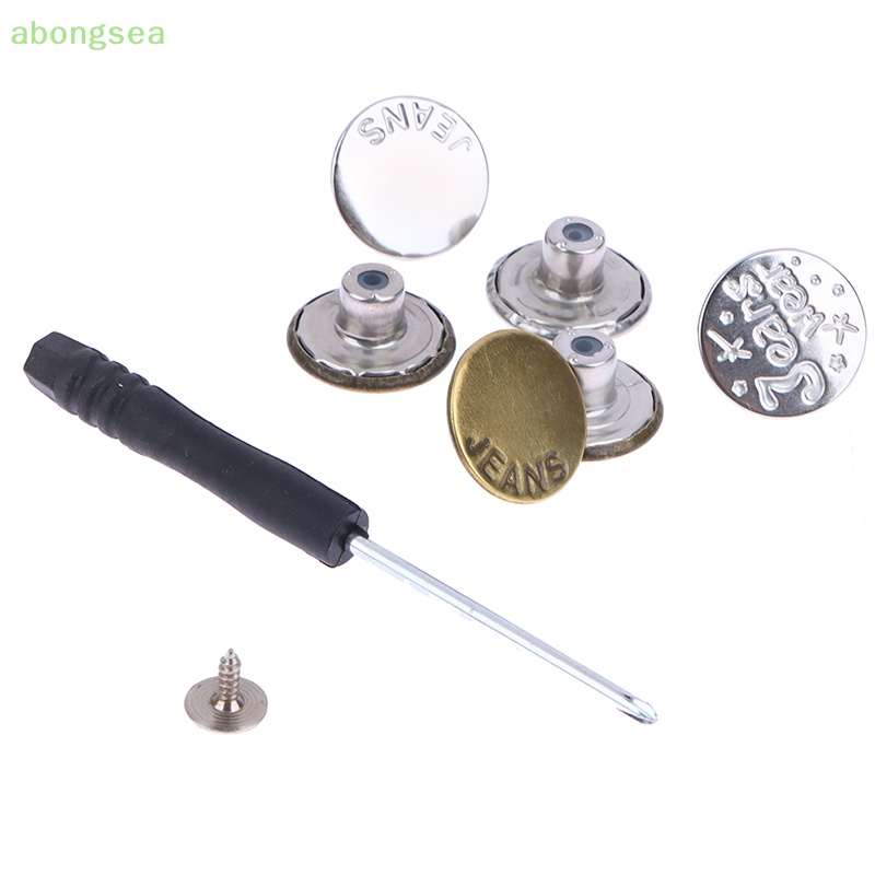 Set 10 Nút Quần Jean 17mm Thay Thế Chuyên Dụng