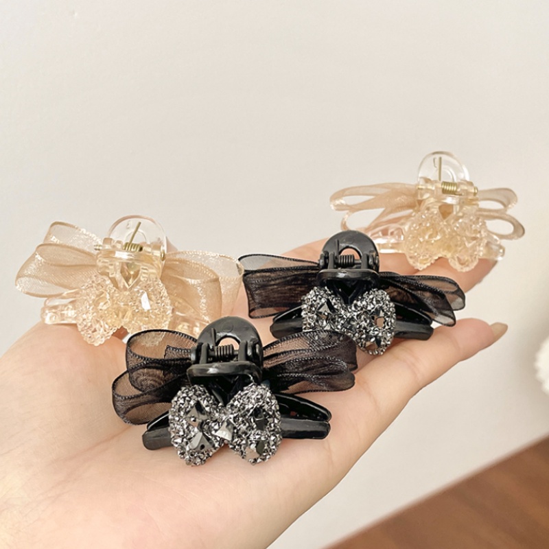 1 Cặp Kẹp Tóc Nơ Nhỏ Bằng Acrylic Dễ Thương Thời Trang Cho Nữ