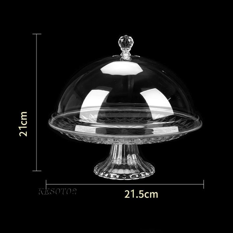 Set 2 Đĩa Đựng Bánh Kèm Nắp Đậy Dày Dặn 8in Tiện Dụng Cho Nhà Bếp