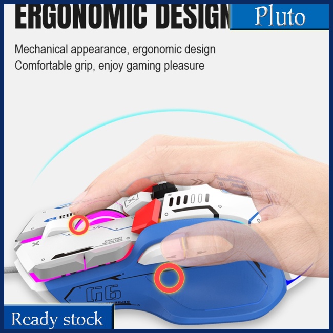 Mới Chuột Quang Chơi Game G6 12800dpi Rgb Nhiều Màu Sắc