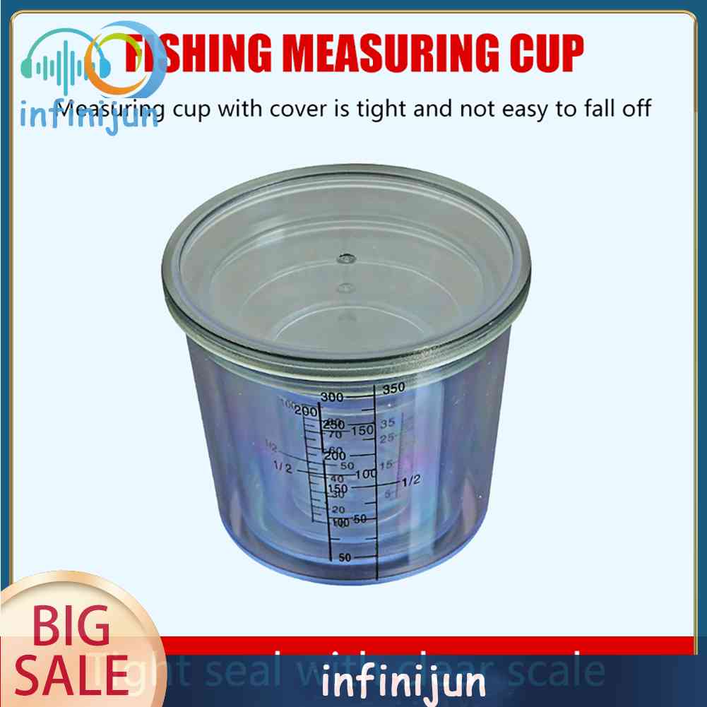 Set 4 Cốc Đo Lường Kèm Vỏ Đựng Mồi Câu Cá Tiện Dụng