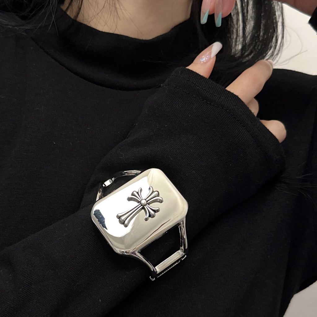 Vòng Tay Thiết Kế Đặc Biệt Hip Hop Hình Vuông Phong Cách Âu Mỹ Cho Nam Và Nữ Lux