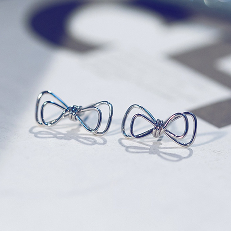 Khuyên Tai Thắt Nơ Đôi Kiểu Dáng Sáng Tạo Thời Trang Cho Nữ