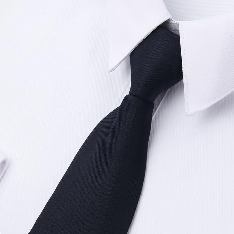 Cà Vạt Màu Đen / Đỏ / Xanh Đơn Sắc Có Khóa Kéo Chuyên Nghiệp Cho Nam Và Nữ