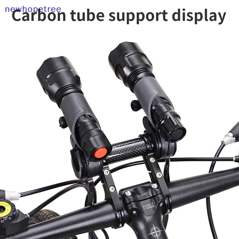 Giá Đỡ Đèn Pha Bằng Hợp Kim Sợi Carbon Gắn Tay Lái Xe Đạp Leo Núi