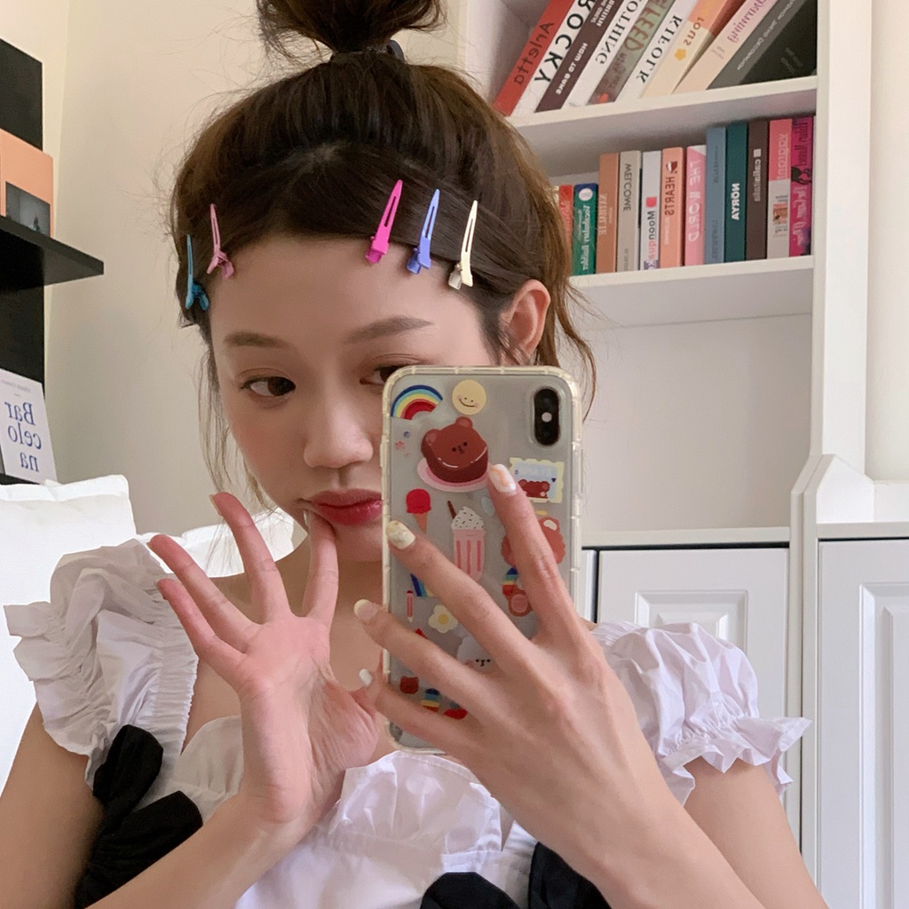 Hộp 20 Kẹp Tóc Màu Kẹo Phong Cách Ins Mới Cho Nữ