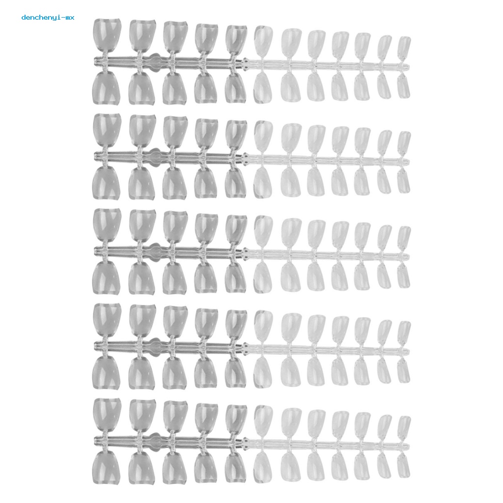 Set 120 Móng Tay Giả Trong Suốt Hình Vuông Dùng Trang Trí