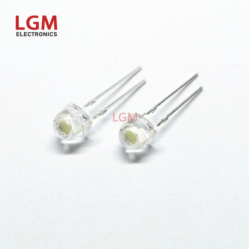 100 Đèn LED Diode F3 F5 3mm 5mm Trong Suốt Siêu Sáng