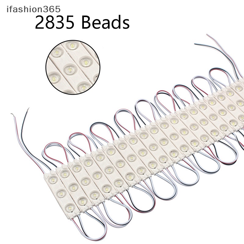 Set 20 Mô Đun Đèn LED 3 Bóng DC12V SMD 3 IP67 2835 Chống Nước Ip665 Chuyên Dụng