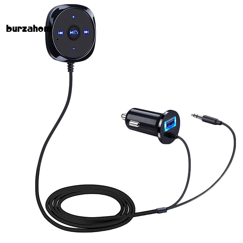 Thiết Bị Nhận Tín Hiệu Âm Thanh Bluetooth Không Dây Jack 3.5mm + Đầu Sạc Cho Ô Tô