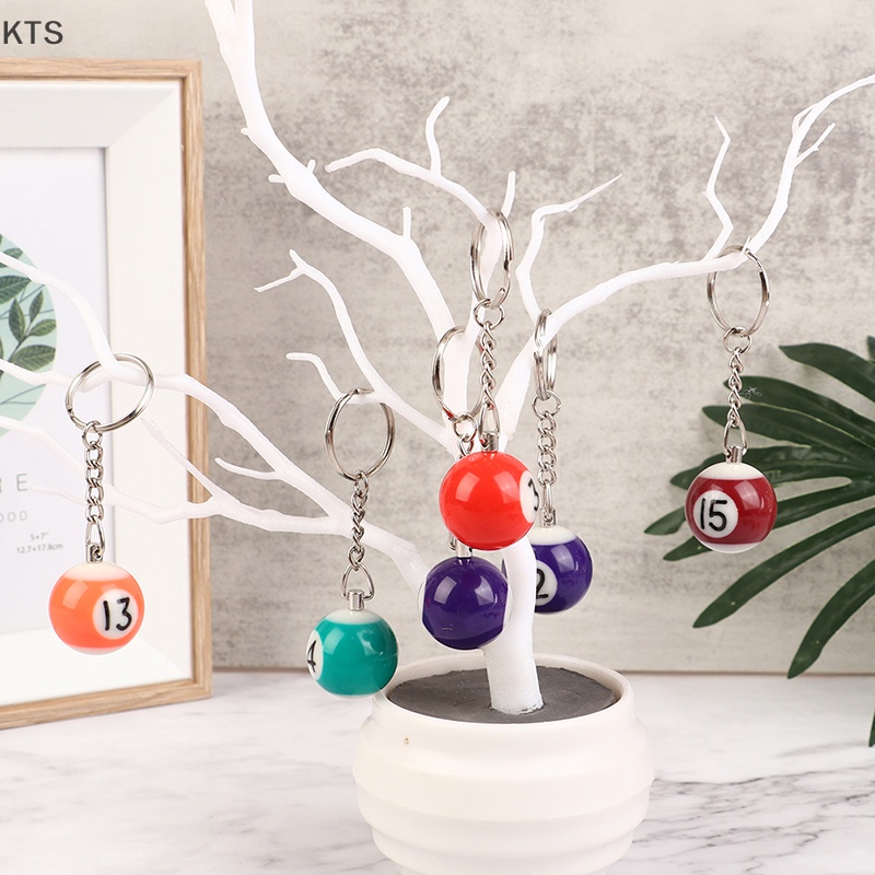 Kts Móc Khóa Hình Quả Bida Mini Nhiều Màu Sắc KT