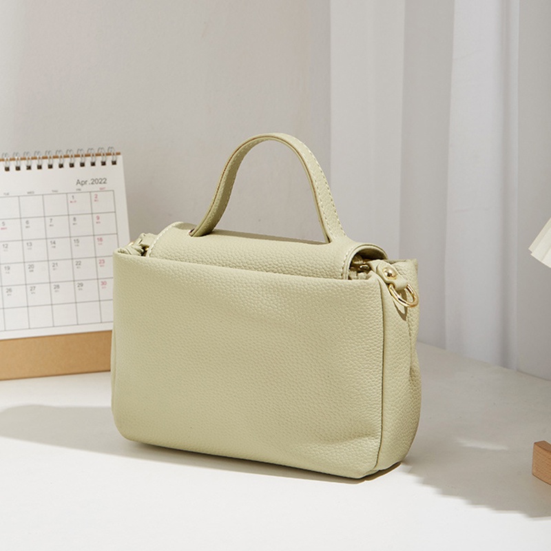 Túi Đeo Chéo Hình Vuông Nhỏ Màu Trơn Cài Khóa Chất Lượng Cao Phong Cách Cổ Điển Thời Trang Cho Nữ