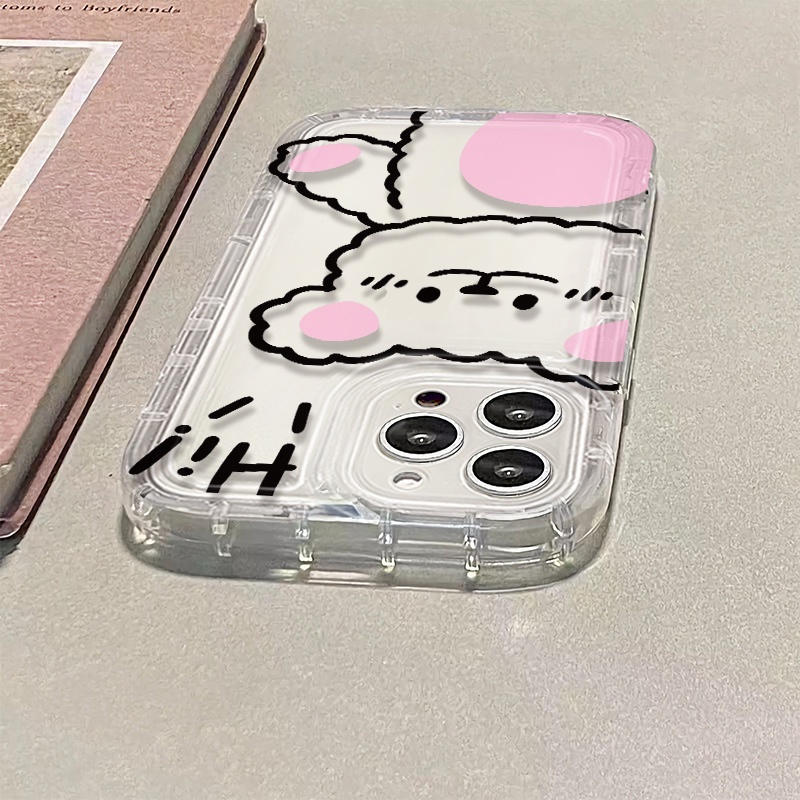 Ốp Điện Thoại TPU Silicon Mềm Trong Suốt Chống Sốc Hình Gấu Cho IPhone 14 13 12 11 Pro XR X XS Max 8 + 7 Plus