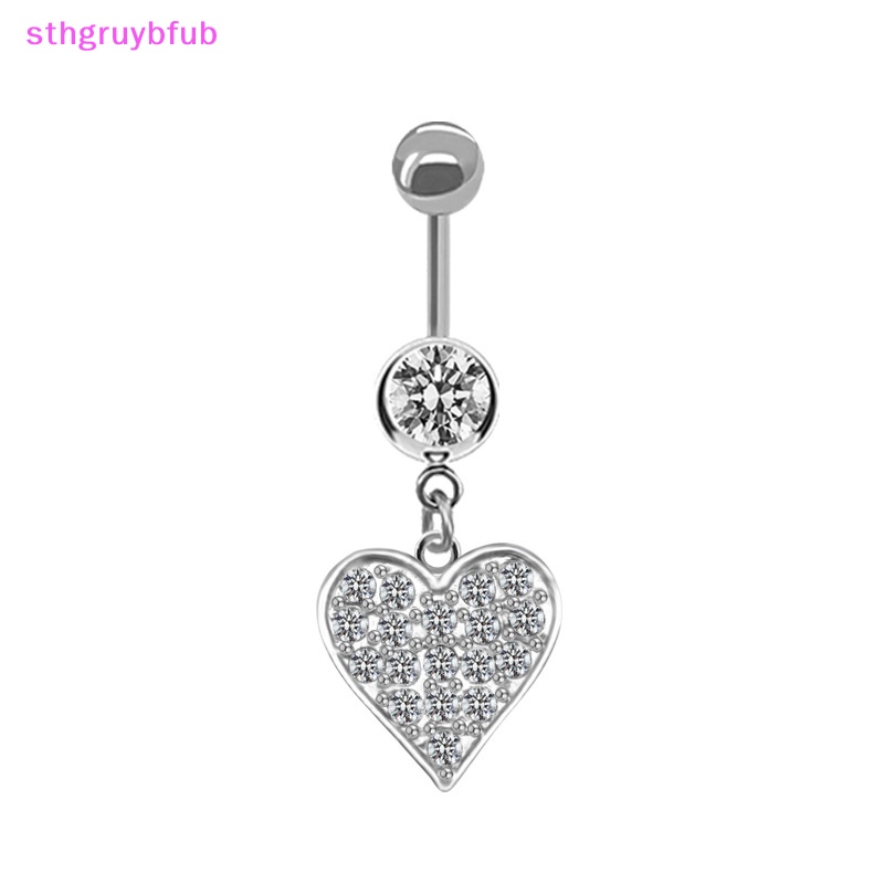 Khuyên Rốn Bằng Thép Không Gỉ Hình Mèo Và Bướm Hồng Dễ Thương