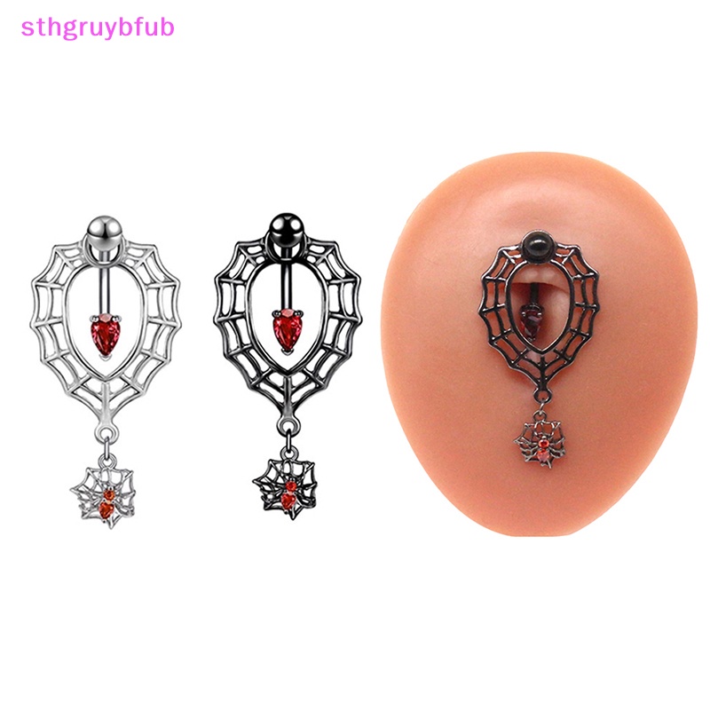 Khuyên RốN HìNh NhệN ĐíNh Đá BằNg ThéP Không Gỉ