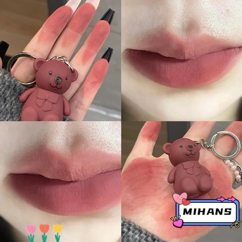 Son Môi MIH Chất Nhung Lì Thiết Kế Hình Gấu Dễ Thương Với 6 Màu Lựa Chọn