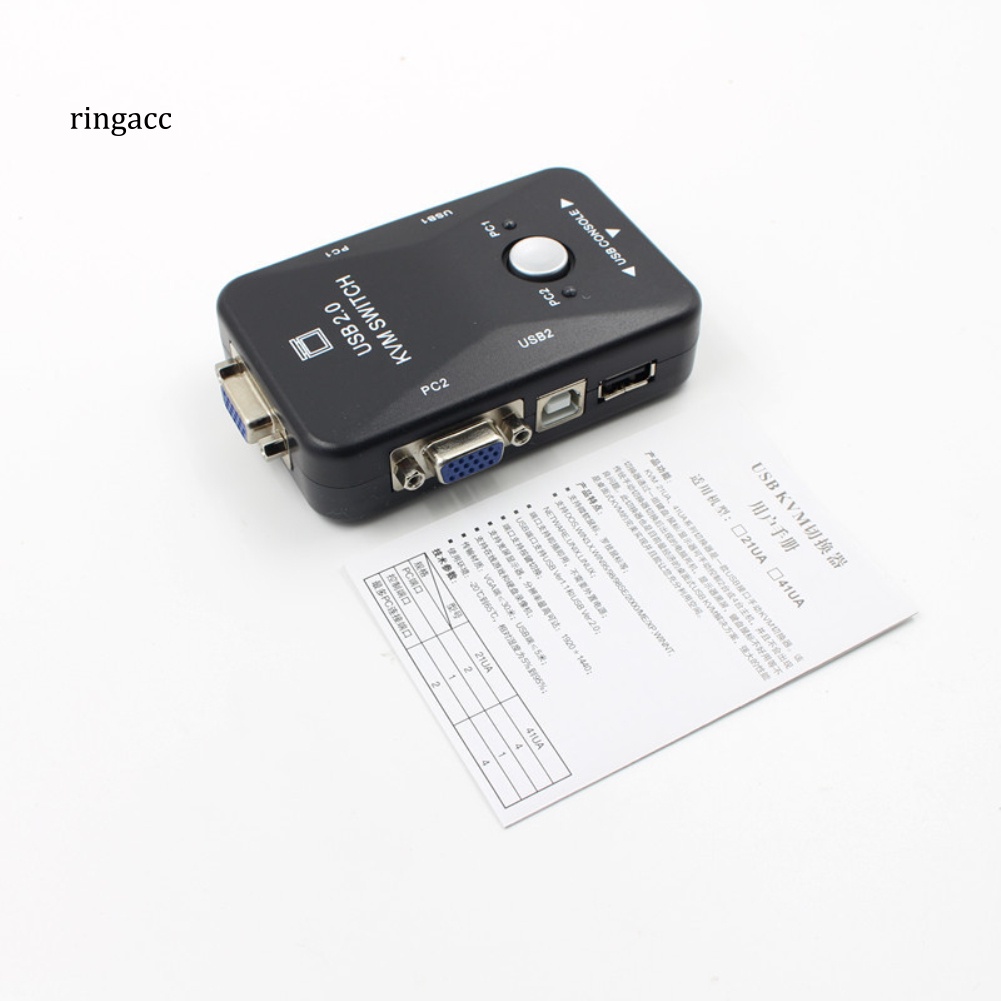 Hộp Chuyển Đổi RGA 2 Cổng USB VGA KVM Cho Chuột Và Bàn Phím Máy Tính
