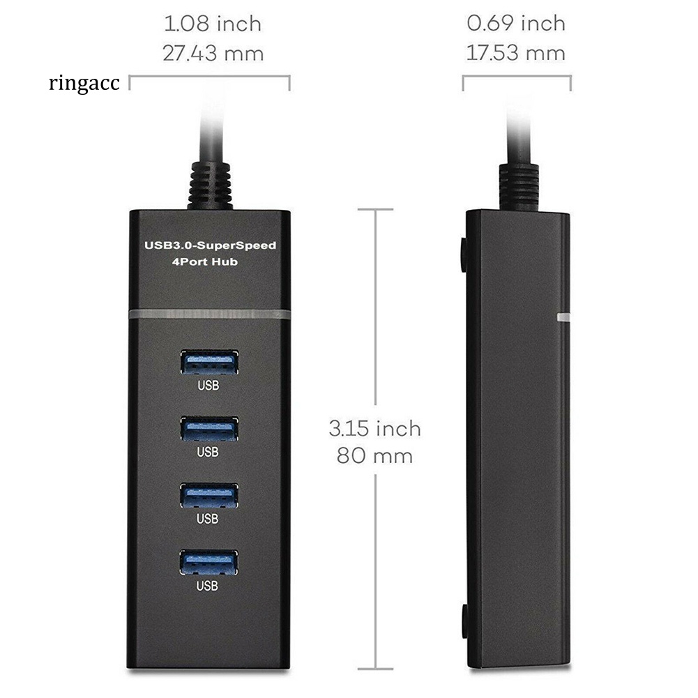 Bộ Chia 4 Cổng USB 3.0 Tốc Độ Cao Cho Máy Tính