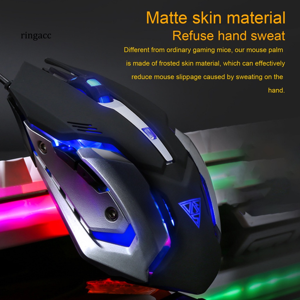 1 Bộ Bàn Phím V1 RGB 3200DPI Nhỏ Gọn Có Đèn Nền Cho PC