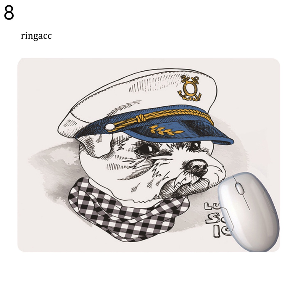 Tấm Lót Chuột RGA Bằng Cao Su Chống Trượt In Họa Tiết Hoạt Hình Dễ Thương Tiện Dụng Cho Thú Cưng