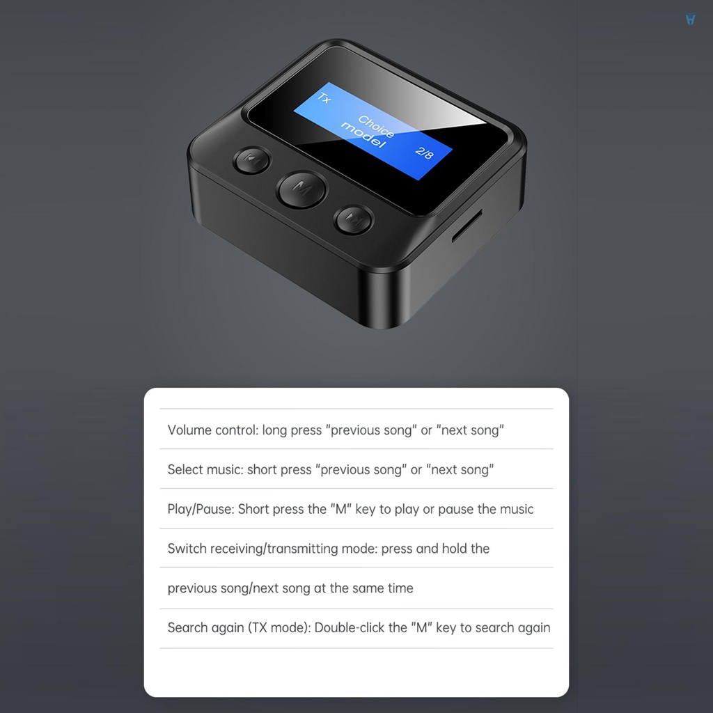 Thiết Bị Truyền Nhận Tín Hiệu Âm Thanh C39S BT 5.0 Màn Hình LCD Giắc Cắm 3.5MM AUX Stereo MP3 Không Dây Cho Xe Hơi / TV