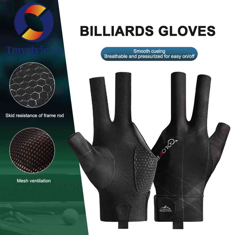 Găng Tay Hở Ngón Bằng Polyester Trọng Lượng Nhẹ Chống Trượt Hỗ Trợ Luyện Tập Bida