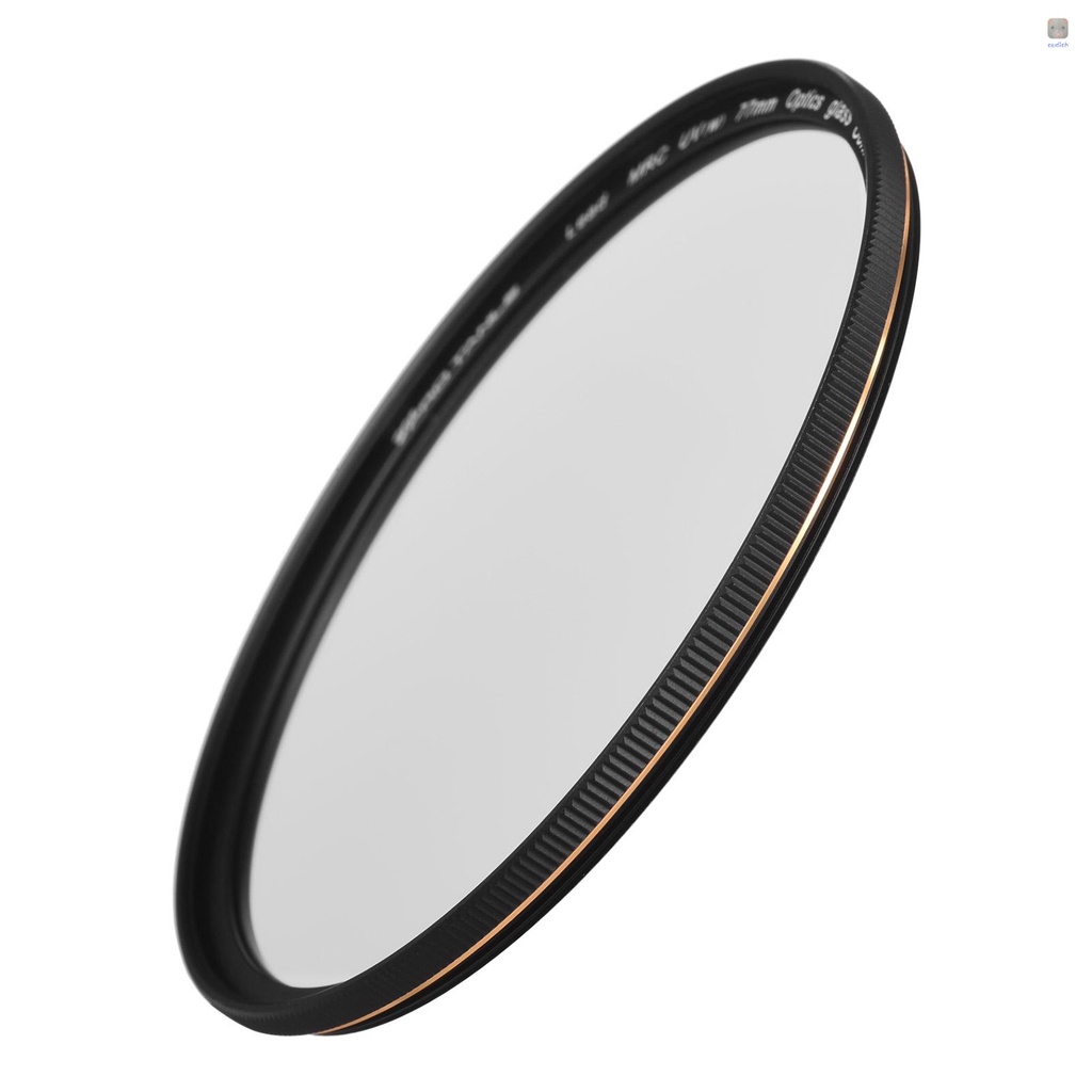 Kính Lọc Tia Cực Tím 77mm 22 Lớp Tráng Gương Siêu Mỏng Kèm Giá Đỡ Lưu Trữ Cho Lens Máy Ảnh