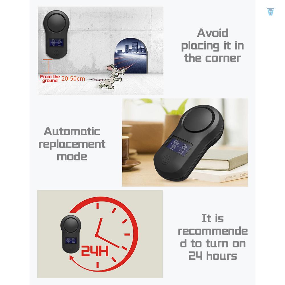 Thiết Bị Xua Đuổi Côn Trùng Bằng Sóng Siêu Âm Màn Hình LCD