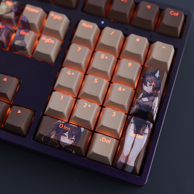 Tingyun Keycaps Cherry Profile Honkai Star Rail Anime PBT Dye Sub Cơ Keycap