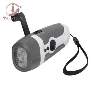 Tay quay Radio Đèn pin Sạc khẩn cấp Đèn pin báo động Tự tạo Đèn pin khẩn cấp Đài FM đa chức năng cho cắm trại ngoài trời