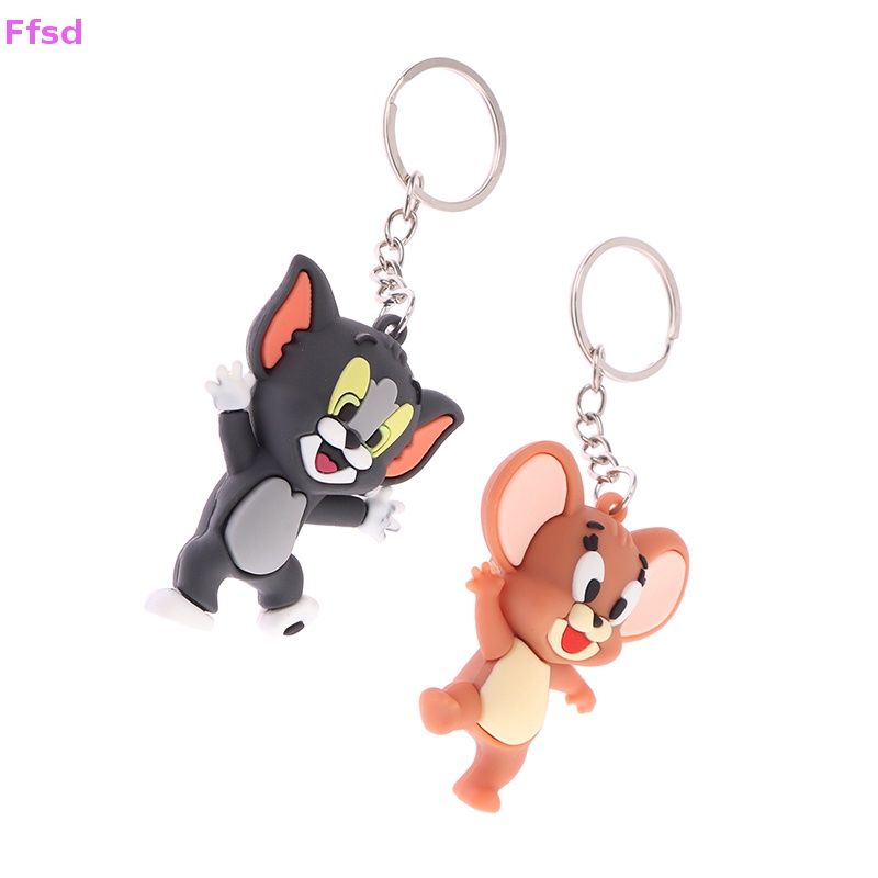 {Ffsd} Móc Chìa Khóa Resin Hình Động Vật Hoạt Hình Dễ Thương