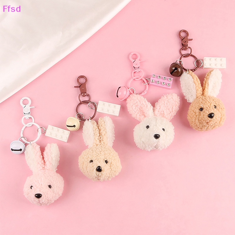 {Ffsd} Móc Khóa Thỏ Bông Tai To Dễ Thương Trang Trí Ba Lô / Túi Xách * Bán Chạy