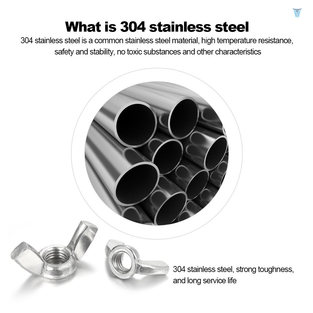 Đai Ốc Bằng Thép Không Gỉ 304 DIN315 M5 Chất Lượng Cao