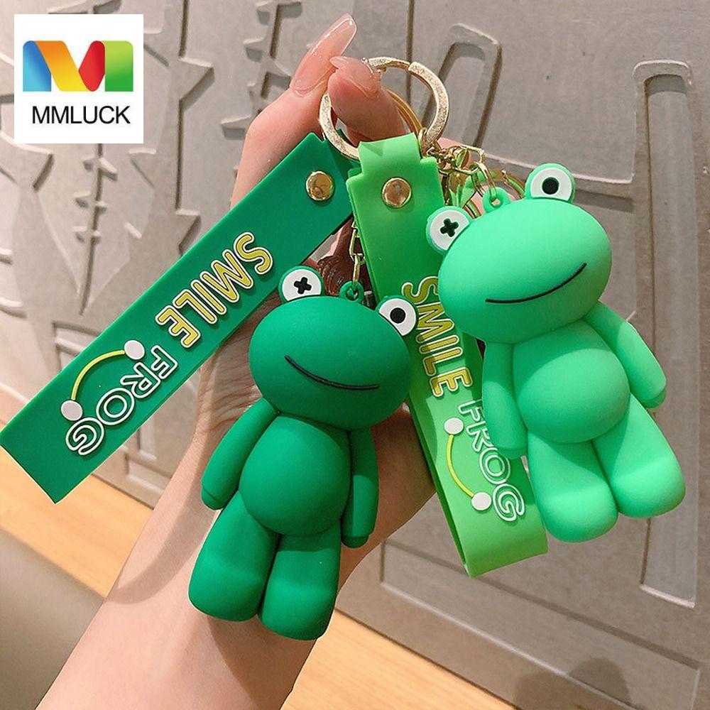 Mmluck Móc Chìa Khóa Bằng Silicon Hợp Kim Hình Chú Ếch Hoạt Hình Mặt Cười Có Thể Di Chuyển Phong Cách Hàn Quốc
