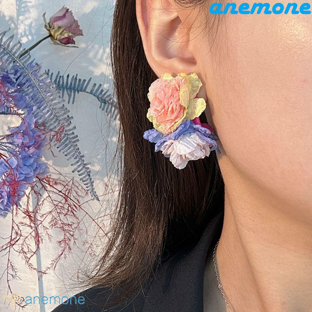 Khuyên Tai Thả Hình Hoa Phong Cách Hàn Quốc Ngọt Ngào