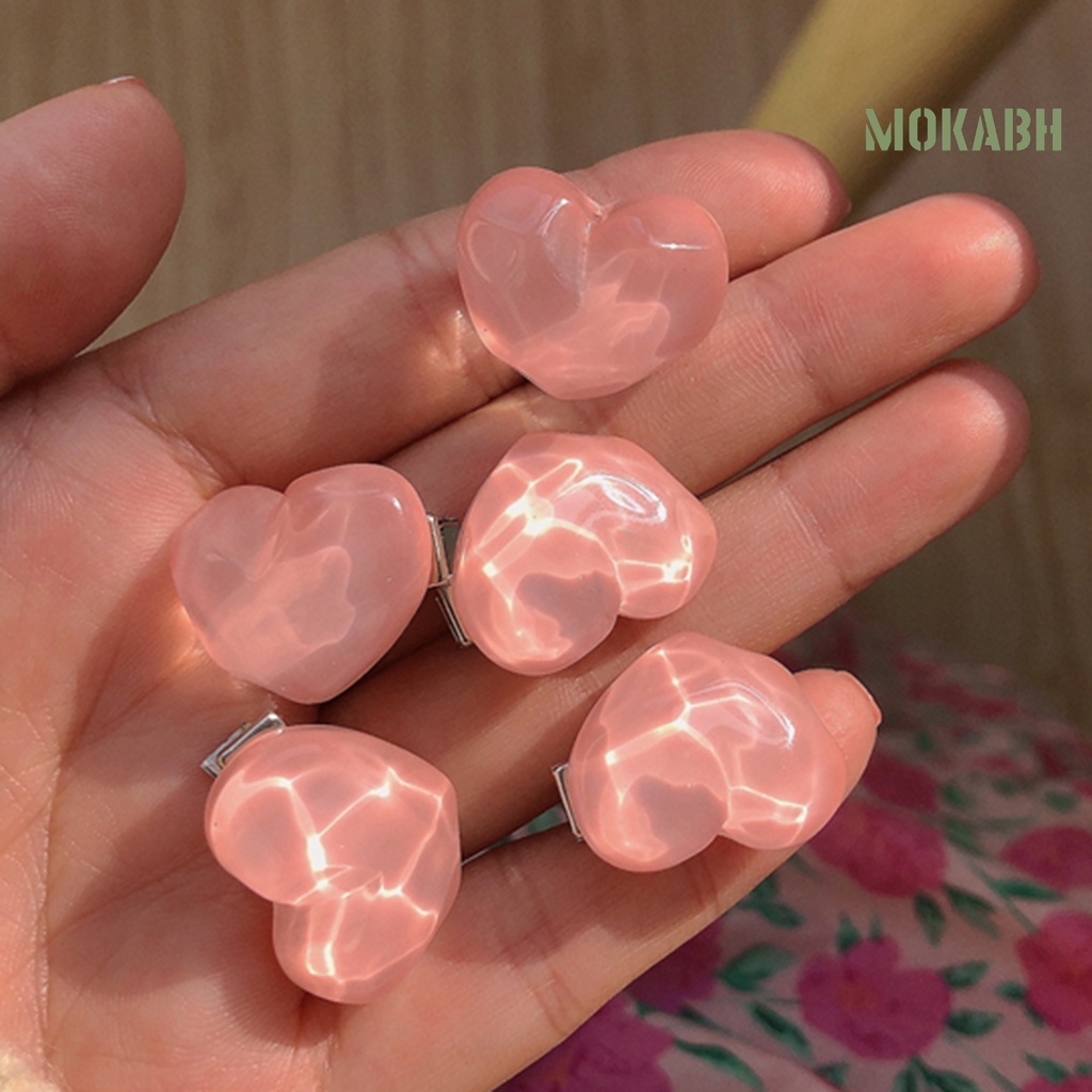 1 / 5 Kẹp Tóc Mini Bằng Kim Loại Chống Trượt Họa Tiết Hoa Và Nơ Dễ Thương