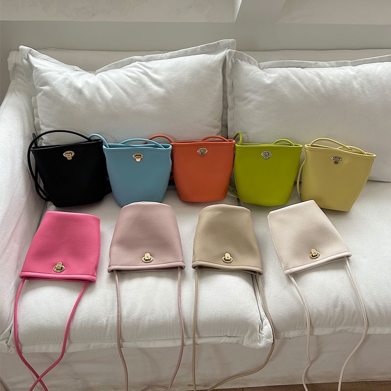 Túi Da Mềm Đeo Chéo Đựng Điện Thoại Phong Cách Hàn Quốc